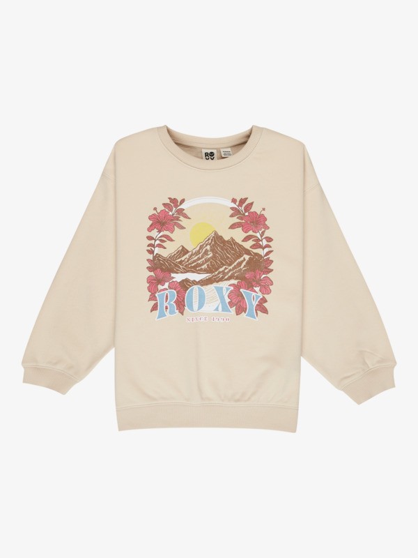 0 Morning Hike Brushed - Sudadera de corte relajado para chicas 4-16 Beige ERGFT04027 Roxy