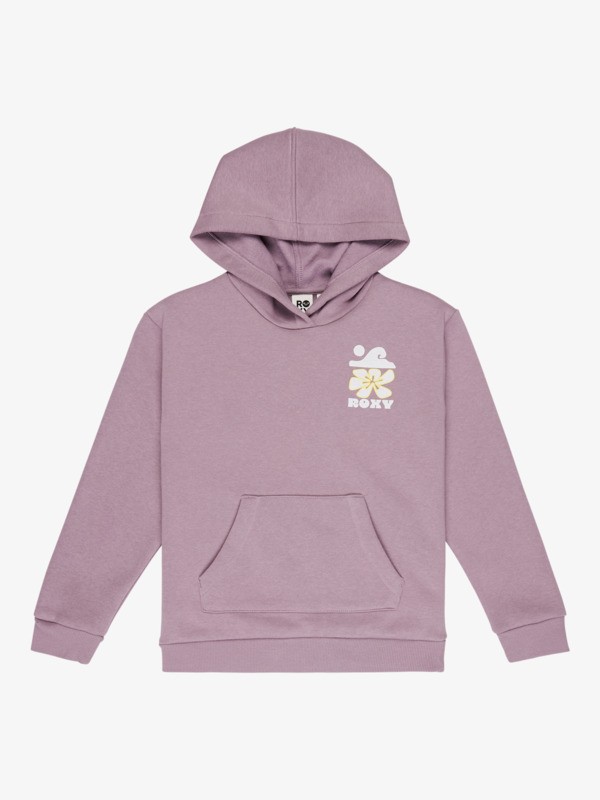 0 Surf Feeling Brushed - Felpa con cappuccio da Ragazza 4-16 Purple ERGFT04028 Roxy
