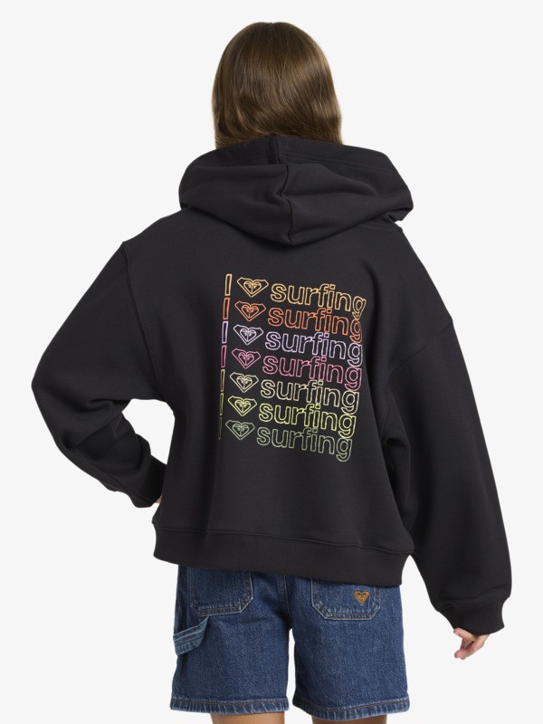 2 Midnight Hike Brushed - Sweat &agrave; capuche zipp&eacute; pour Fille 4-16 Noir ERGFT04039 Roxy