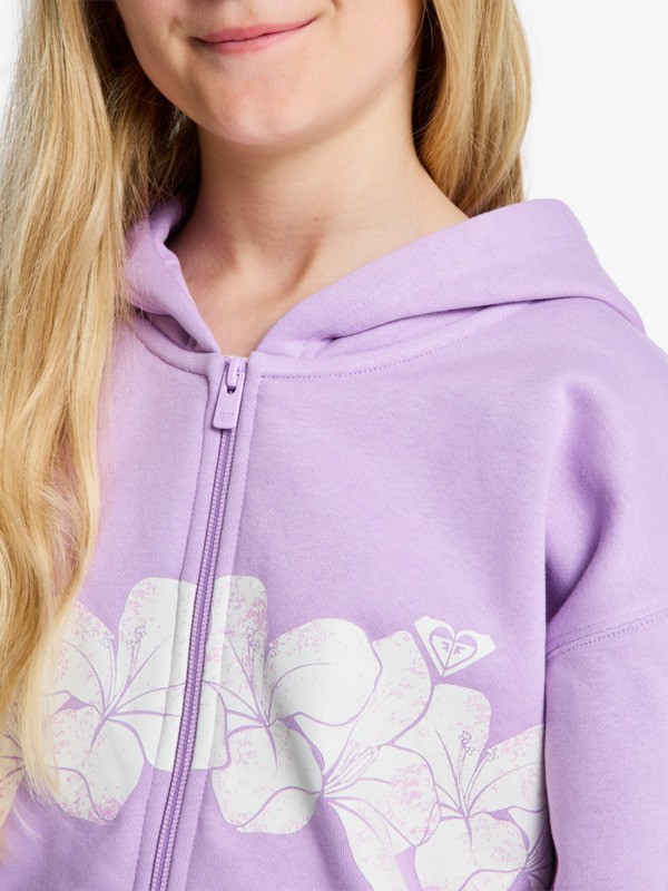 5 Midnight Hike Brushed - Kapuzenpulli mit Rei&szlig;verschluss f&uuml;r M&auml;dchen 4-16 Violett ERGFT04039 Roxy