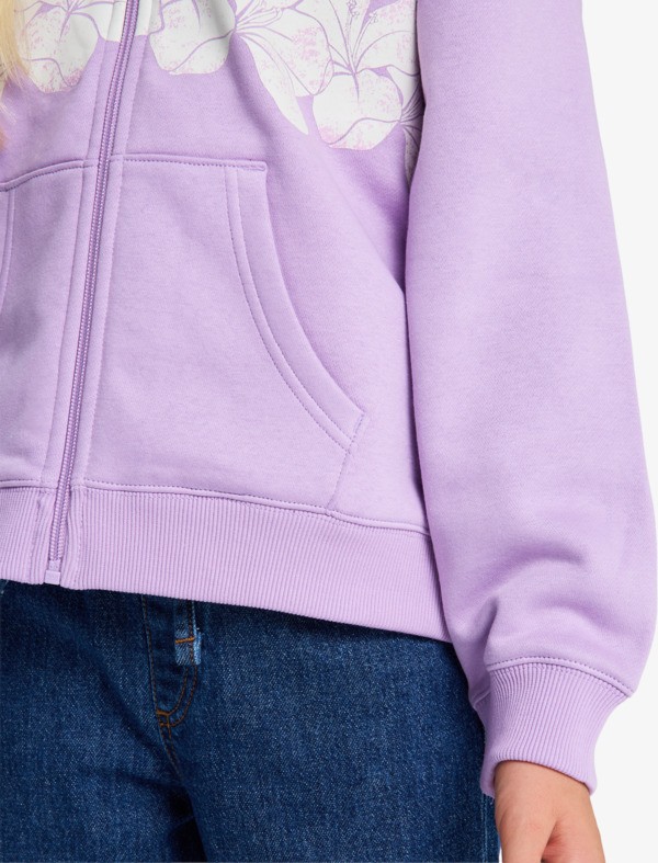 6 Midnight Hike Brushed - Kapuzenpulli mit Rei&szlig;verschluss f&uuml;r M&auml;dchen 4-16 Violett ERGFT04039 Roxy
