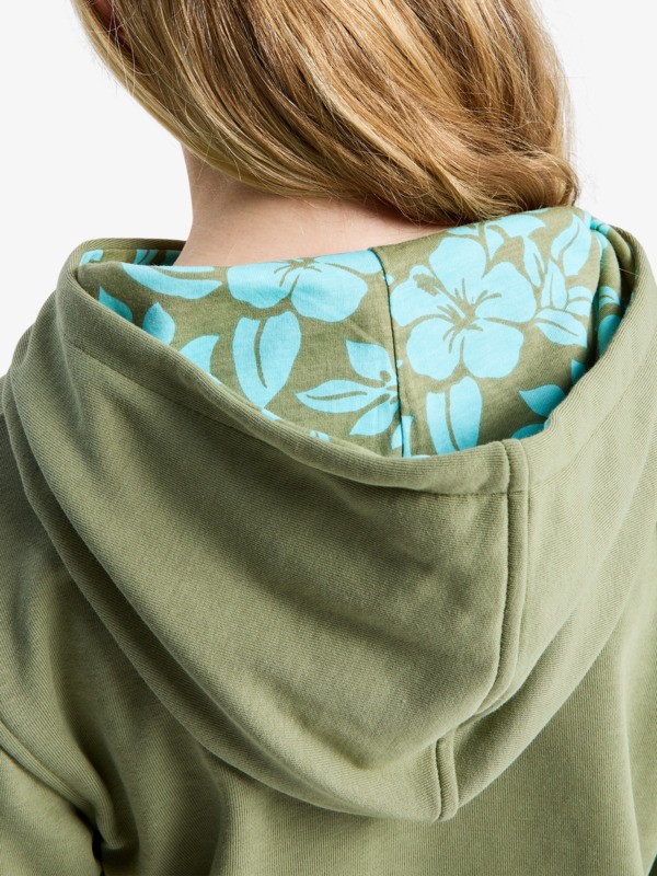 6 Hope You Trust 2 - Sweat à capuche Relaxed Fit pour Fille 4-16 Vert ERGFT04040 Roxy