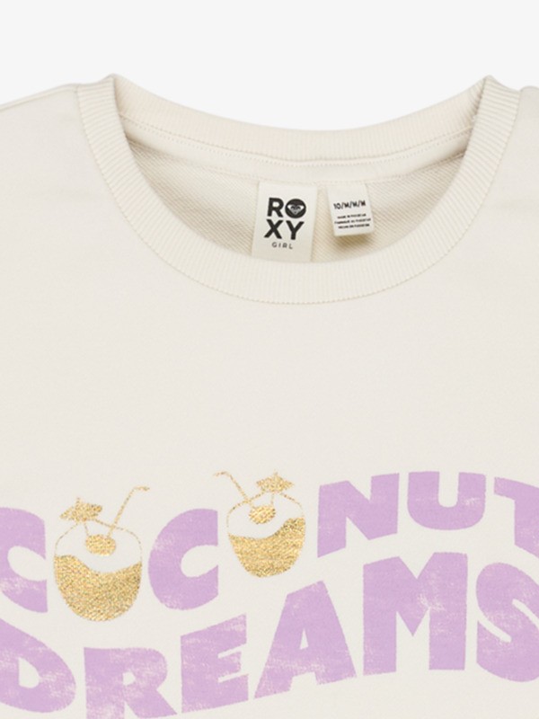 2 Morning Hike Terry - Sweatshirt for Girls 4-16 White ERGFT04043 Roxy