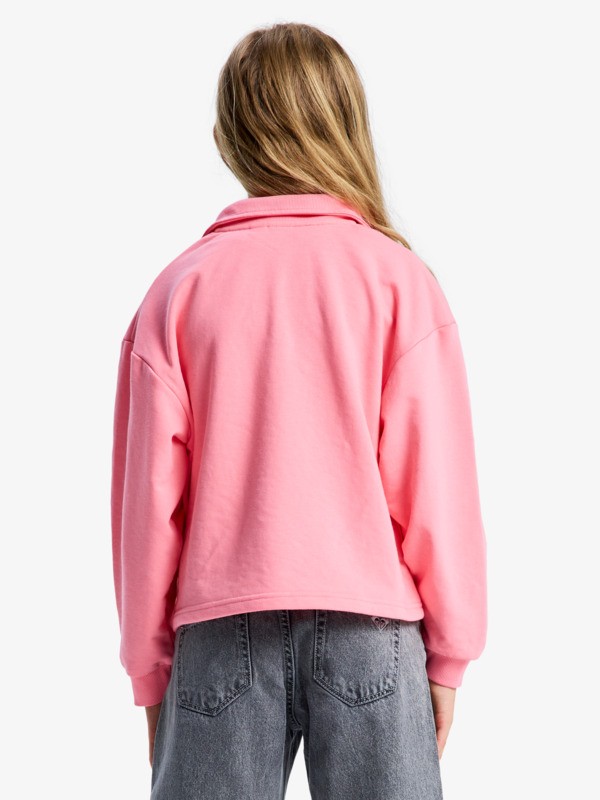 2 Breezy Current - Sweatshirt mit Halbrei&szlig;verschluss f&uuml;r M&auml;dchen 4-16 Rosa ERGFT04047 Roxy