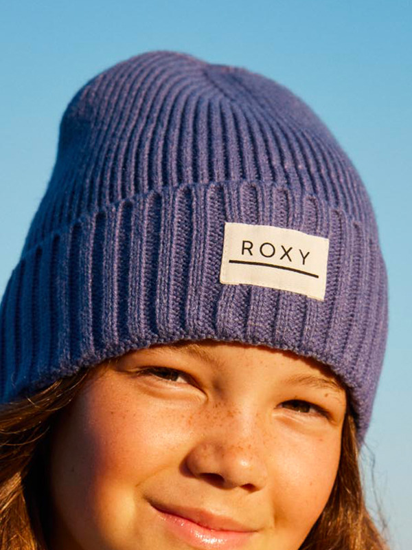 3 So Peacefull - Bonnet à revers pour Fille Bleu ERGHA03330 Roxy