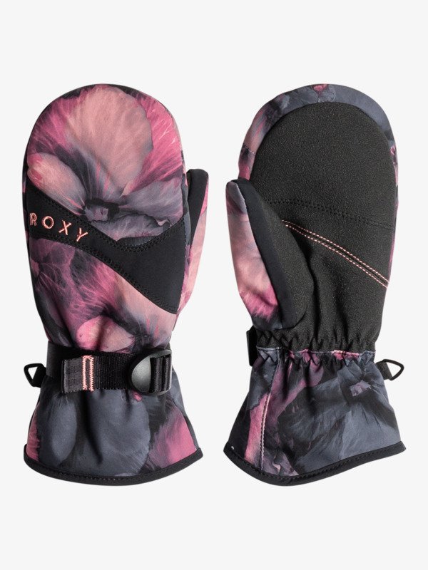 2 Roxy Jetty - Technical Snowboard/Ski Mittens for Girls 4-16 Black ERGHN03040 Roxy