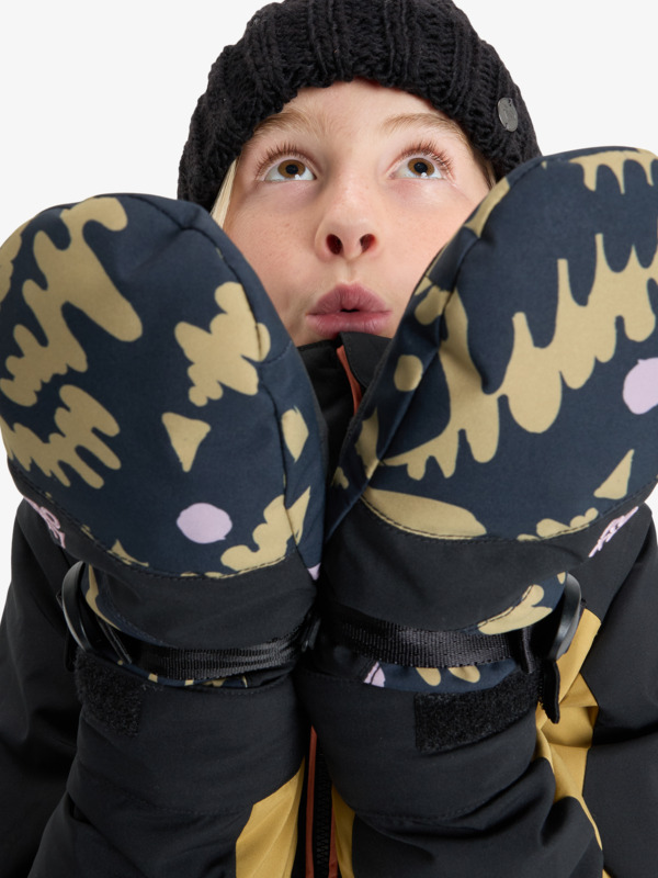 2 Roxy Jetty Girl - Technical Snow Mittens for Girls Beige ERGHN03051 Roxy