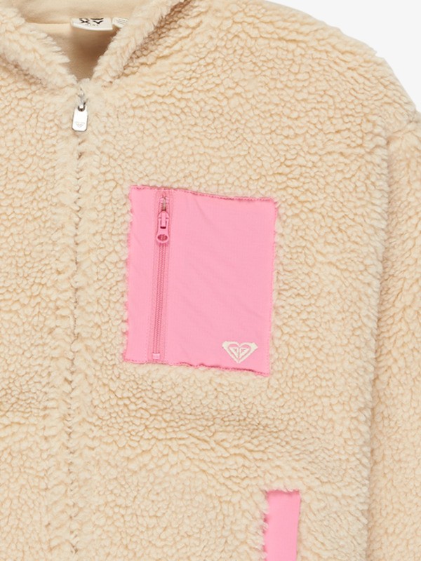 2 Perfect Cloud - Veste polaire zippée pour Fille 4-16 Beige ERGJK03138 Roxy