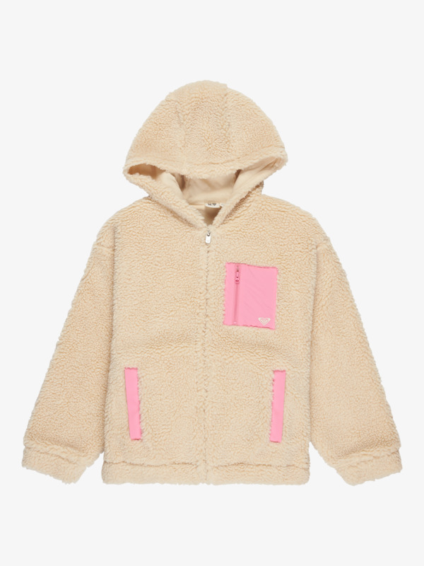 0 Perfect Cloud - Fleecejacke mit Reißverschluss für Mädchen 4-16 Beige ERGJK03138 Roxy
