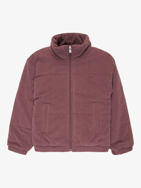 4 Smile Right Now - Gefütterte, gesteppte Cordjacke für Mädchen 4-16 Rot ERGJK03139 Roxy