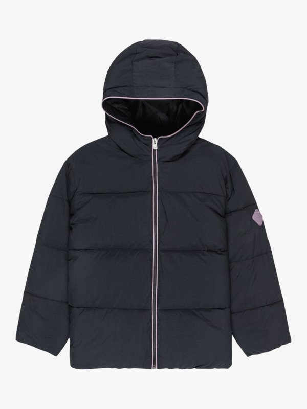 0 Groovy Baby Puffer - Padded Puffer Style Jacket for Girls 4-16 Black ERGJK03140 Roxy