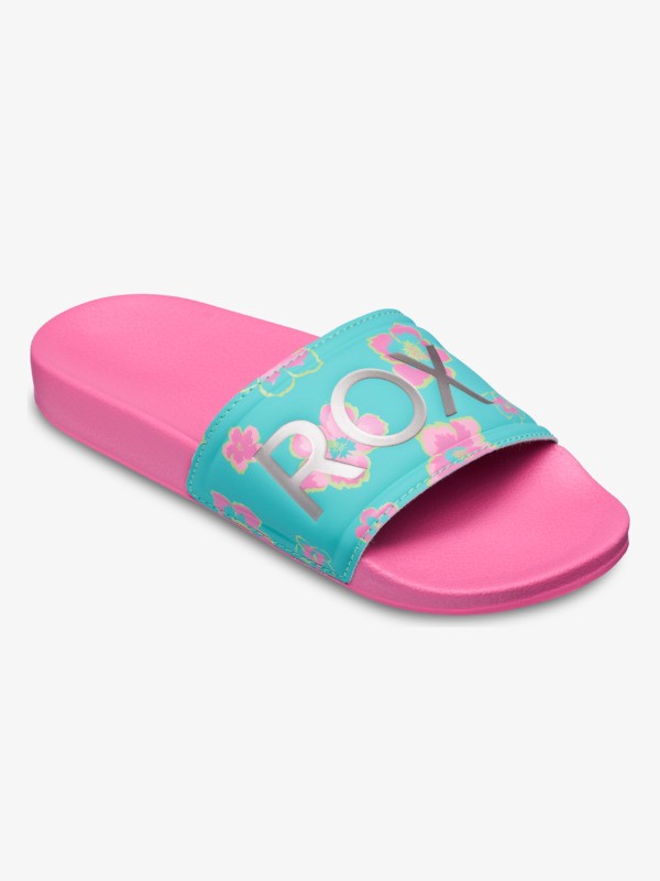 0 Rg Slippy - Sandali da Ragazza Green ERGL100020 Roxy