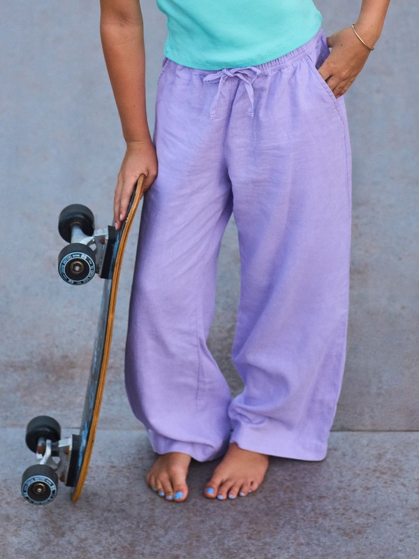 0 Lekeitio Break - Elastic Waist Pants for Girls 4 - 16 Purple ERGNP03134 Roxy