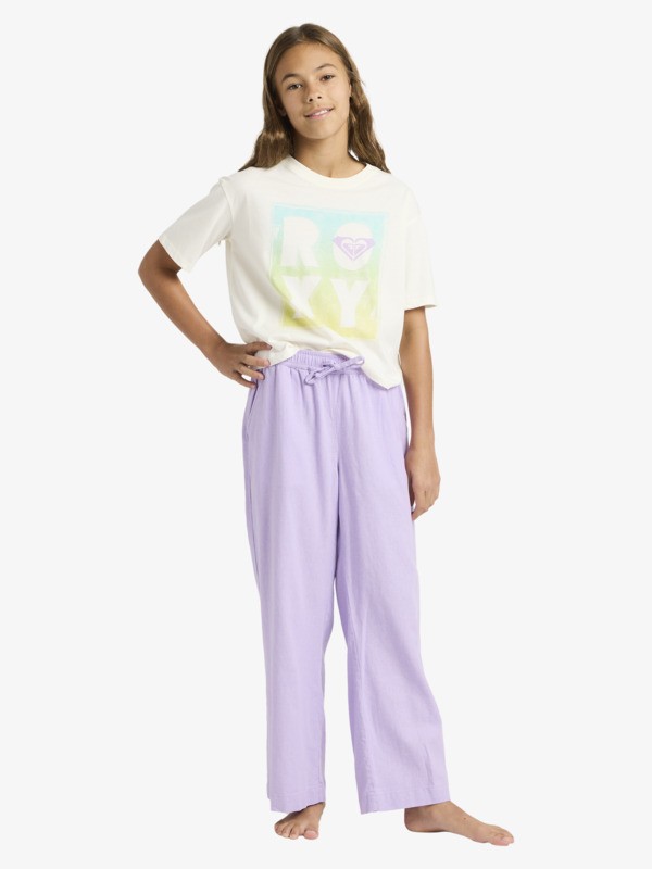 1 Lekeitio Break - Elastic Waist Pants for Girls 4 - 16 Purple ERGNP03134 Roxy