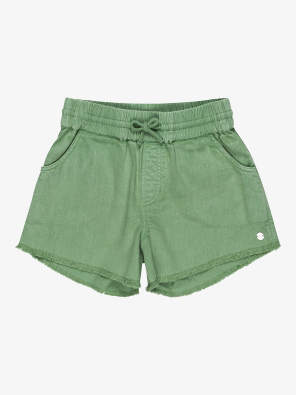 0 Scenic Route - Elastic Waist Shorts for Girls 4 - 16 Green ERGNS03187 Roxy