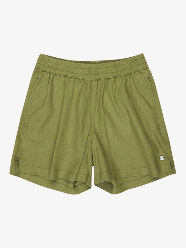 0 Lekeitio Bay - Short de cintura el&aacute;stica para chicas 4-16 Verde ERGNS03195 Roxy