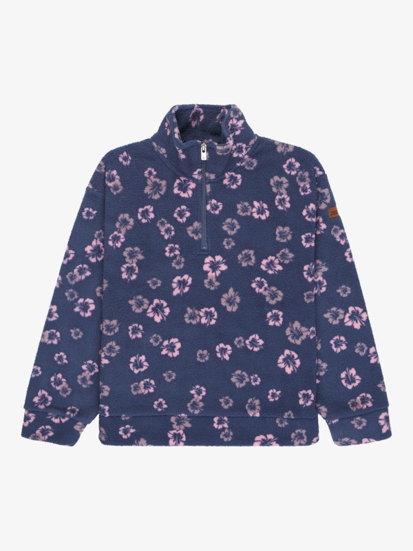 0 Calling All Mys - Fleece mit Reißverschlusskragen für Mädchen 4-16 Blau ERGPF03082 Roxy