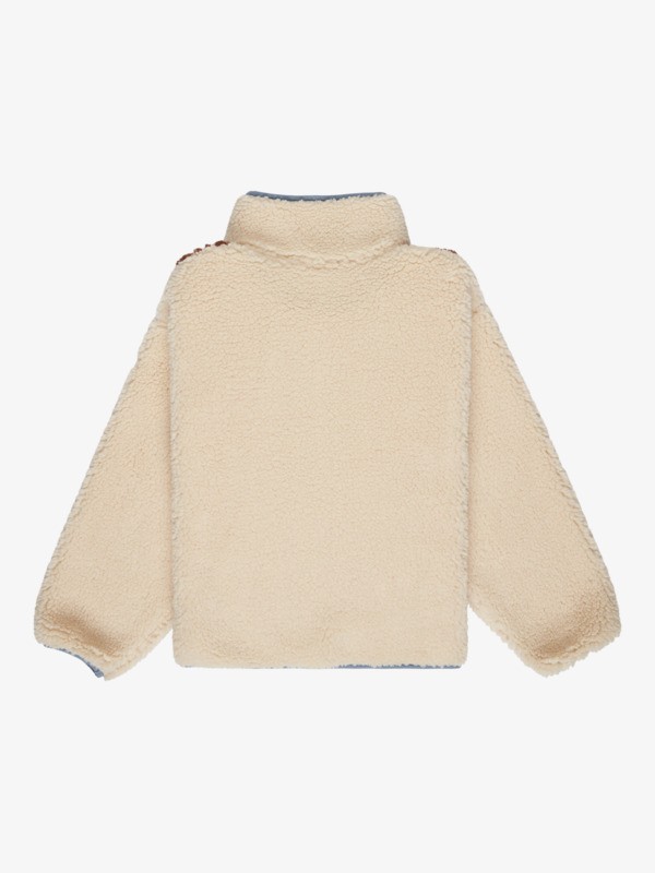 1 For The Homies - Full Zip Fleece for Girls 4-16 Beige ERGPF03085 Roxy