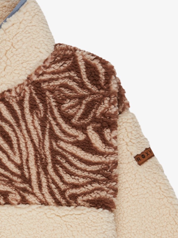 2 For The Homies - Full Zip Fleece for Girls 4-16 Beige ERGPF03085 Roxy