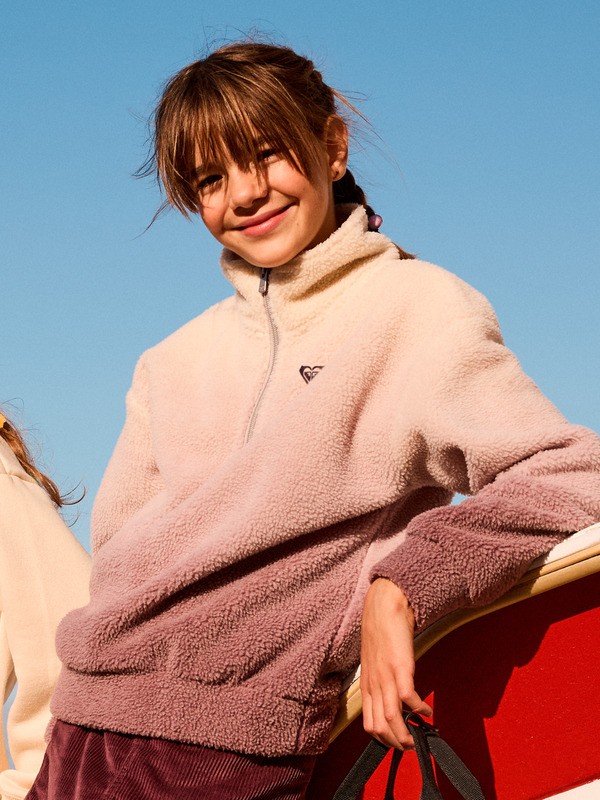 1 Calling All Mys Gradient - Half Zip Fleece for Girls 4-16 Red ERGPF03089 Roxy