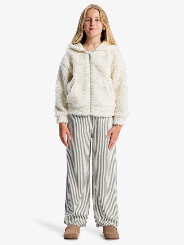 2 Back To  - Fleece met Rits voor Meisjes 4-16 White ERGPF03093 Roxy