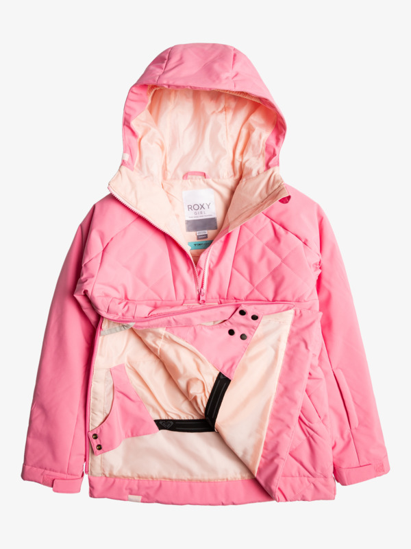 5 Radiant Lines Overhead - Snow Jacket for Girls 8 - 16 Pink ERGTJ03182 Roxy