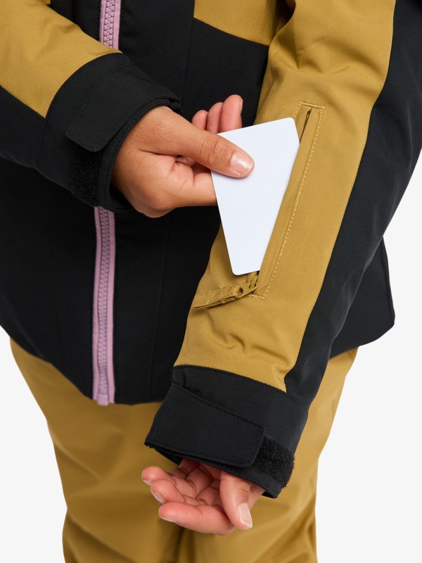 7 Dreamountains 10K - Funktionelle Snow-Jacke mit Kapuze für Mädchen 8-16 Schwarz ERGTJ03193 Roxy