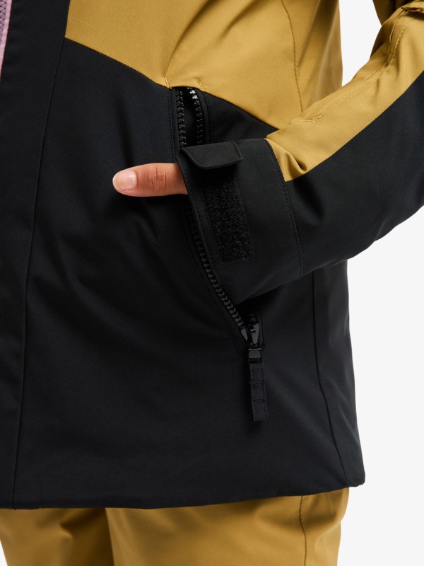 9 Dreamountains 10K - Funktionelle Snow-Jacke mit Kapuze für Mädchen 8-16 Schwarz ERGTJ03193 Roxy