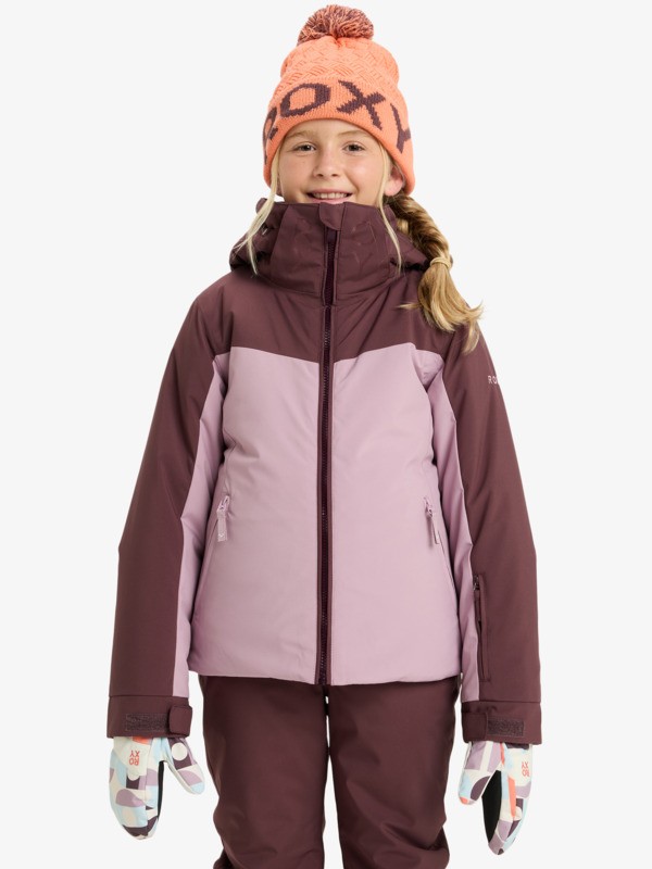 0 Free Jet Block 10K - Funktionelle Snow-Jacke mit Kapuze für Mädchen 8-16 Rosa ERGTJ03197 Roxy