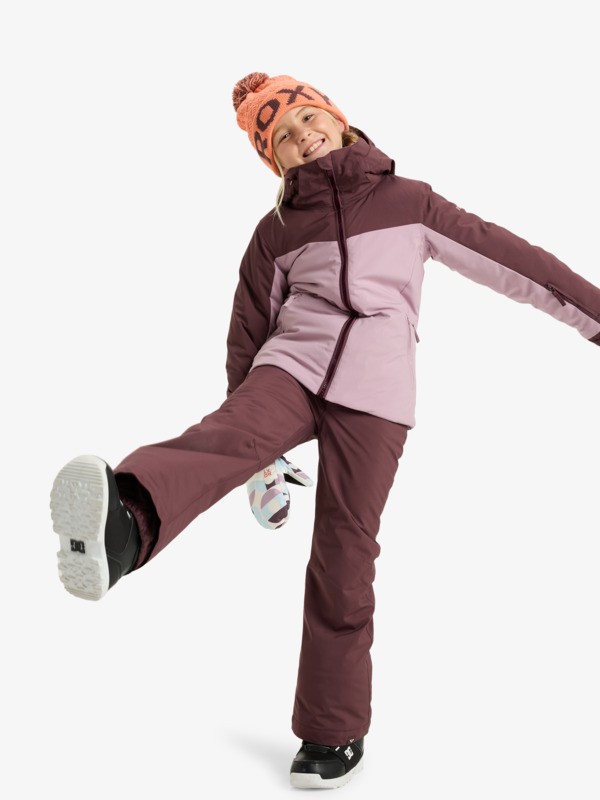 2 Free Jet Block 10K - Funktionelle Snow-Jacke mit Kapuze für Mädchen 8-16 Rosa ERGTJ03197 Roxy
