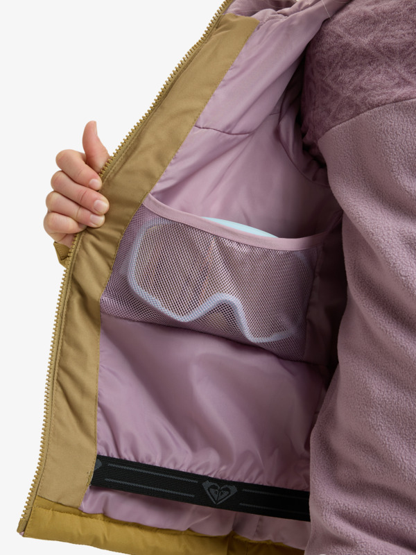 8 Snowsylva 10K - Veste de snow technique pour Fille 8-16 ans Beige ERGTJ03202 Roxy