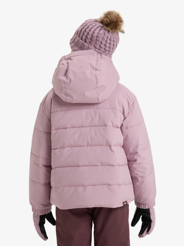 2 Snowyhill Puffy 10K - Funktionelle Snow-Jacke mit Kapuze für Mädchen 8-16 Rosa ERGTJ03205 Roxy