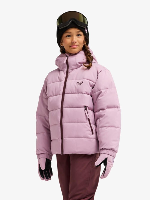 7 Snowyhill Puffy 10K - Technical Snow Jacket for Girls 8-16 Pink ERGTJ03205 Roxy