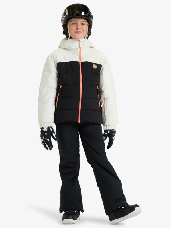 4 Snowyhill Puffy 10K - Veste de snow technique pour Fille 8-16 ans Blanc ERGTJ03205 Roxy