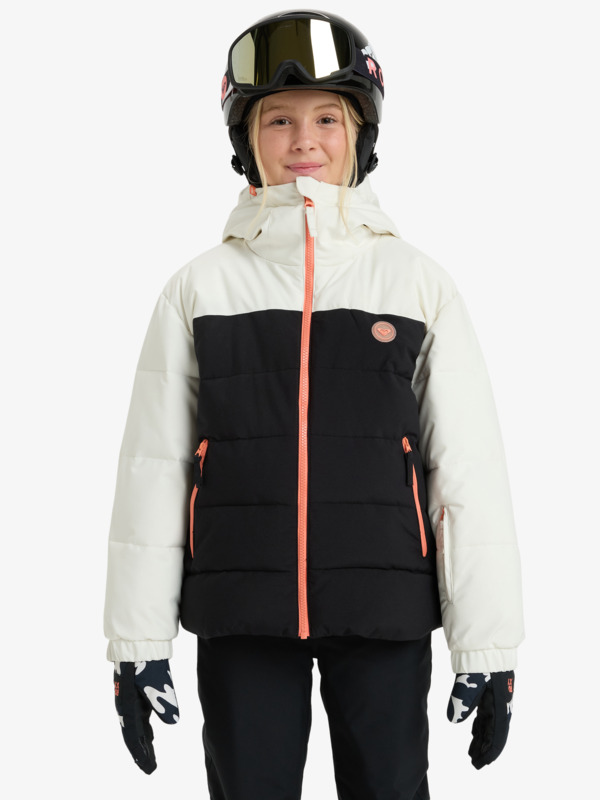 0 Snowyhill Puffy 10K - Veste de snow technique pour Fille 8-16 ans Blanc ERGTJ03205 Roxy