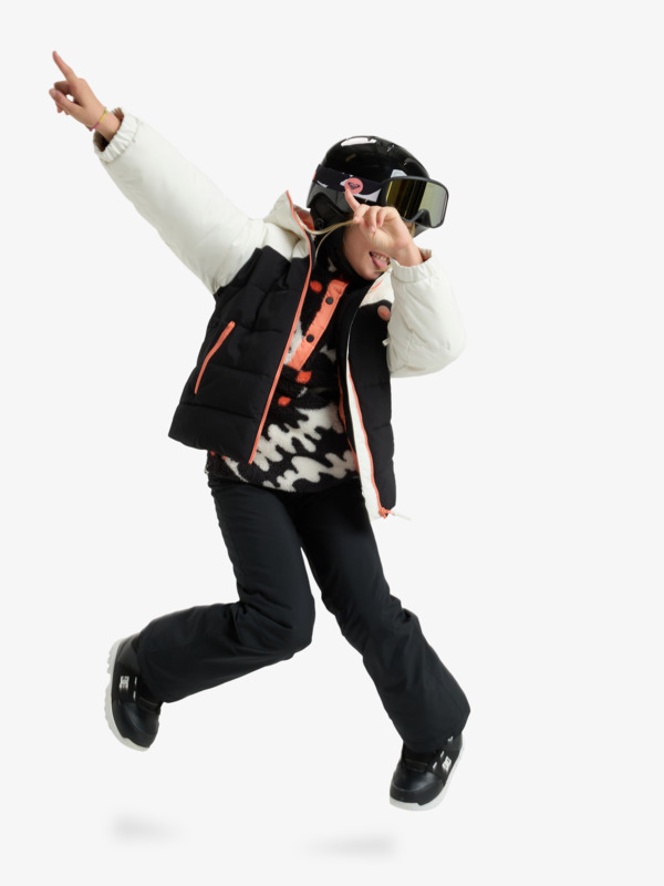 2 Snowyhill Puffy 10K - Veste de snow technique pour Fille 8-16 ans Blanc ERGTJ03205 Roxy