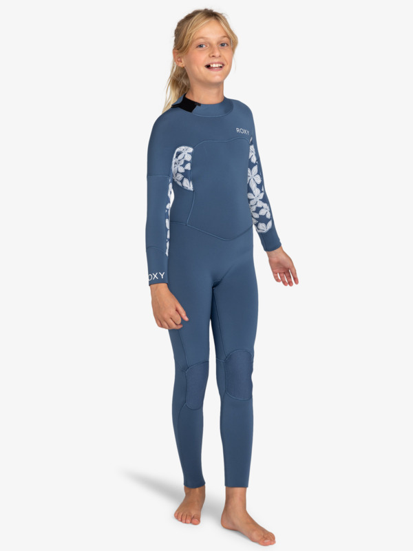 0 4/3mmSwell Series 2022 - Back Zip Wetsuit for Girls 8-16 Blue ERGW103057 Roxy