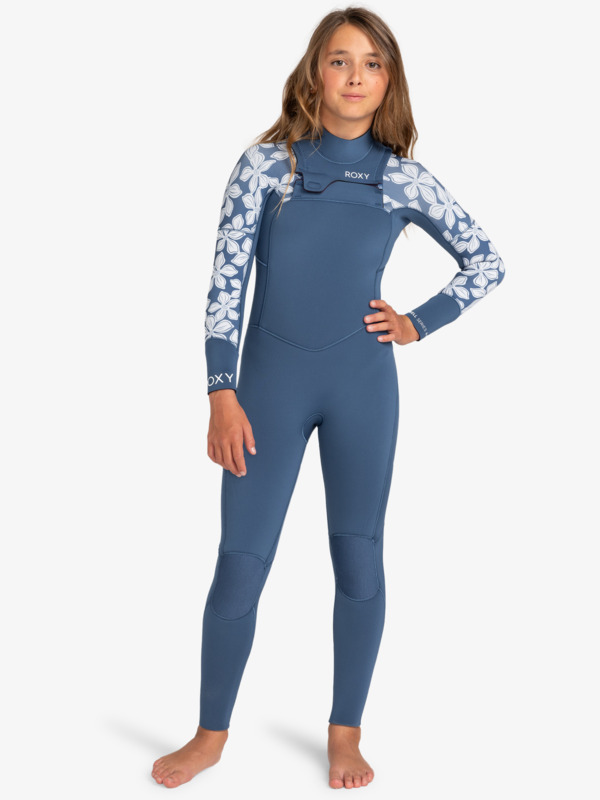 6 5/4/3mm Swell Series - Chest Zip Wetsuit for Girls Blue ERGW103059 Roxy