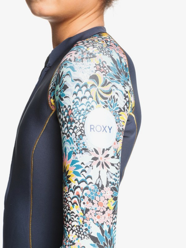3 1mm Marine Bloom - Front Zip Springsuit for Girls Blue ERGW403020 Roxy