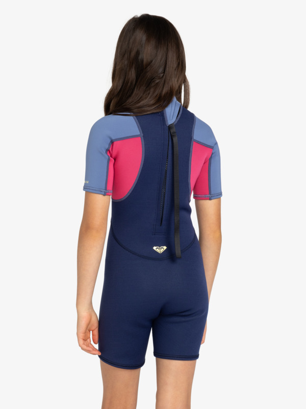 5 2/2mm Prologue - Back Zip Short Sleeves Springsuit for Girls 2 - 16 Azul ERGW503021 Roxy