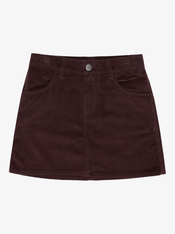 2 Rainfall - Mini Length Corduroy Skirt for Girls 4-16 Red ERGWK03028 Roxy