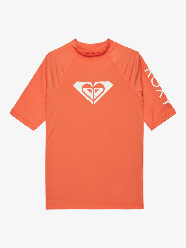 0 Wholehearted - Kurzärmliger Rashguard für Mädchen 6-16 Orange ERGWR03283 Roxy