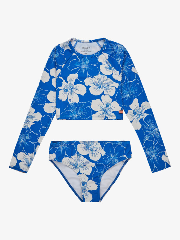 4 Hippy Hibiscus  - Camiseta de surf de manga larga UPF 50 para Chicas (6 - 16) Azul ERGWR03431 Roxy