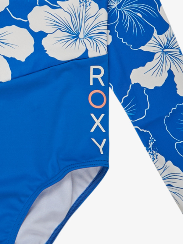 8 Hippy Hibiscus - Maillot une pièce manches longues pour Filles 6-16 ans Bleu ERGWR03432 Roxy