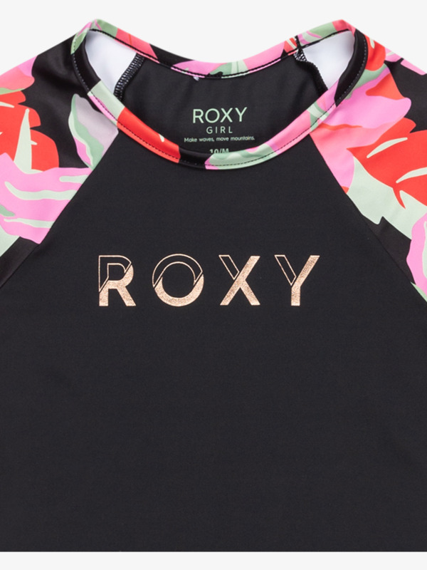 2 Rg Active - UPF 50 Surf T-Shirt for Girls 6 - 16 Black ERGWR03448 Roxy