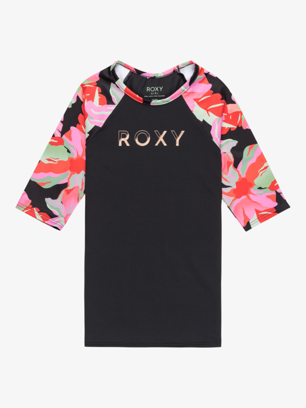 0 Rg Active - Camiseta de surf UPF 50 para Chicas (6 - 16) Negro ERGWR03448 Roxy