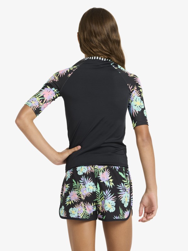 2 Roxy Active - Short Sleeve Rash Vest for Girls 6-16 Pink ERGWR03486 Roxy