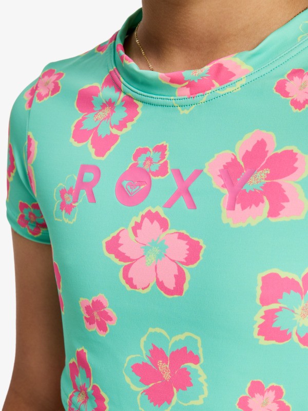 3 Tropicool - Ensemble lycra &agrave; manches courtes pour Filles 6-16 ans Vert ERGWR03488 Roxy