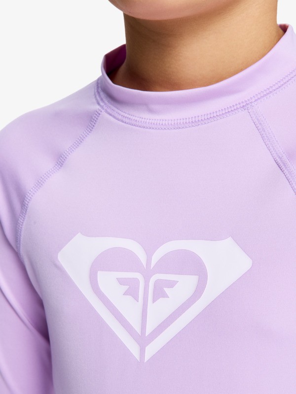 3 Whole Hearted - Rash Vest met Lange Mouw voor Meisjes 6-16 Purple ERGWR03490 Roxy