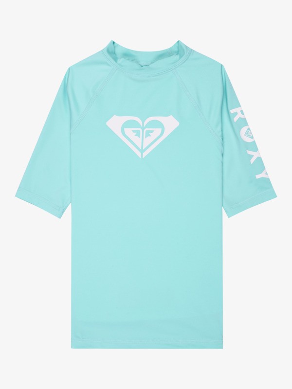 0 Whole Hearted - Rash Vest met Korte Mouw voor Meisjes 6-16 Blue ERGWR03491 Roxy